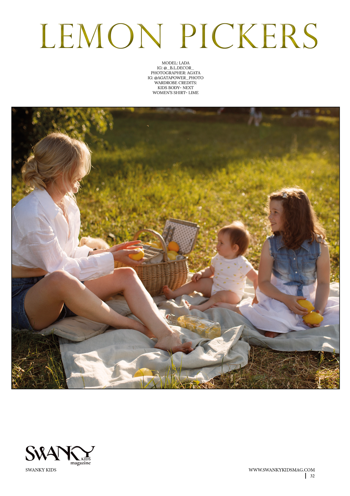 Lemon peakers for Swanky kids Magazine